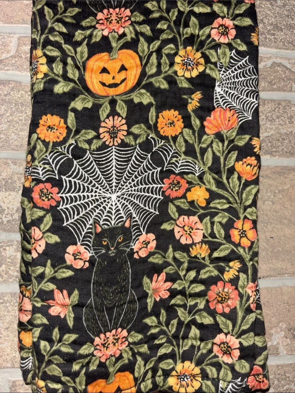 Salem Noir Halloween Kitchen Towel Set - Black with Orange & Green